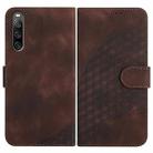 For Sony Xperia 10 IV YX0060 Elephant Head Embossed Phone Leather Case with Lanyard(Coffee) - 1