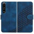 For Sony Xperia 1 III YX0060 Elephant Head Embossed Phone Leather Case with Lanyard(Royal Blue) - 1