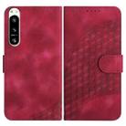 For Sony Xperia 5 IV YX0060 Elephant Head Embossed Phone Leather Case with Lanyard(Rose Red) - 1