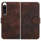 For Sony Xperia 5 IV YX0060 Elephant Head Embossed Phone Leather Case with Lanyard(Coffee) - 1