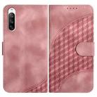 For Sony Xperia 10 III YX0060 Elephant Head Embossed Phone Leather Case with Lanyard(Pink) - 1