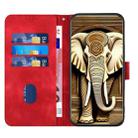 For Sony Xperia 1 VI YX0060 Elephant Head Embossed Phone Leather Case with Lanyard(Red) - 3