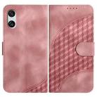 For Sony Xperia 10 VI YX0060 Elephant Head Embossed Phone Leather Case with Lanyard(Pink) - 1