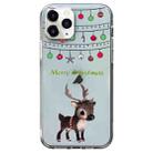For iPhone 11 Pro Max Christmas Colored Drawing Pattern High Transparent Soft TPU Phone Case(Elk) - 1