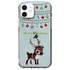 For iPhone 12 Christmas Colored Drawing Pattern High Transparent Soft TPU Phone Case(Elk) - 1