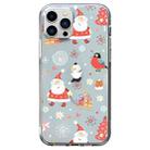 For iPhone 12 Pro Christmas Colored Drawing Pattern High Transparent Soft TPU Phone Case(Santa Claus) - 1