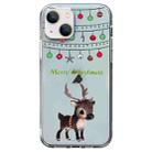 For iPhone 13 Christmas Colored Drawing Pattern High Transparent Soft TPU Phone Case(Elk) - 1