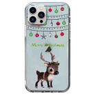 For iPhone 13 Pro Christmas Colored Drawing Pattern High Transparent Soft TPU Phone Case(Elk) - 1