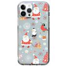 For iPhone 14 Pro Christmas Colored Drawing Pattern High Transparent Soft TPU Phone Case(Santa Claus) - 1