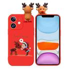 For iPhone 11 Colored Drawing Deer Relief Doll Soft TPU Phone Case(Child and Deer) - 1