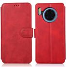 For Huawei Mate 30 Calf Texture Magnetic Buckle Horizontal Flip Leather Case with Holder & Card Slots & Wallet & Photo Frame(Red) - 1