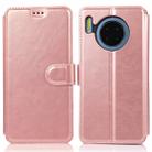 For Huawei Mate 30 Calf Texture Magnetic Buckle Horizontal Flip Leather Case with Holder & Card Slots & Wallet & Photo Frame(Rose Gold) - 1