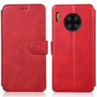For Huawei Mate 30 Pro Calf Texture Magnetic Buckle Horizontal Flip Leather Case with Holder & Card Slots & Wallet & Photo Frame(Red) - 1