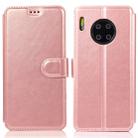 For Huawei Mate 30 Pro Calf Texture Magnetic Buckle Horizontal Flip Leather Case with Holder & Card Slots & Wallet & Photo Frame(Rose Gold) - 1