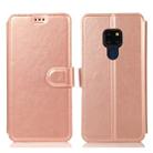 For Huawei Mate 20 Calf Texture Magnetic Buckle Horizontal Flip Leather Case with Holder & Card Slots & Wallet & Photo Frame(Rose Gold) - 1