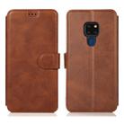 For Huawei Mate 20 Calf Texture Magnetic Buckle Horizontal Flip Leather Case with Holder & Card Slots & Wallet & Photo Frame(Coffee) - 1