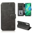 For Huawei Nova 5 Calf Texture Magnetic Buckle Horizontal Flip Leather Case with Holder & Card Slots & Wallet & Photo Frame(Black) - 1