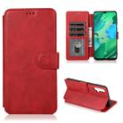 For Huawei Nova 5 Calf Texture Magnetic Buckle Horizontal Flip Leather Case with Holder & Card Slots & Wallet & Photo Frame(Red) - 1