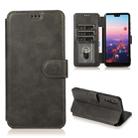 For Huawei P20 Pro Calf Texture Magnetic Buckle Horizontal Flip Leather Case with Holder & Card Slots & Wallet & Photo Frame(Black) - 1