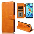 For Huawei P30 Pro Calf Texture Magnetic Buckle Horizontal Flip Leather Case with Holder & Card Slots & Wallet & Photo Frame(Khaki) - 1