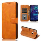 For Huawei Y7 2019 Calf Texture Magnetic Buckle Horizontal Flip Leather Case with Holder & Card Slots & Wallet & Photo Frame(Khaki) - 1