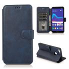 For Huawei Y9 2018 Calf Texture Magnetic Buckle Horizontal Flip Leather Case with Holder & Card Slots & Wallet & Photo Frame(Blue) - 1