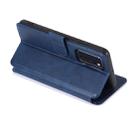 For Huawei P40 Calf Texture Magnetic Buckle Horizontal Flip Leather Case with Holder & Card Slots & Wallet & Photo Frame(Blue) - 6
