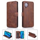 For Huawei P40 Lite Calf Texture Magnetic Buckle Horizontal Flip Leather Case with Holder & Card Slots & Wallet & Photo Frame(Coffee) - 1