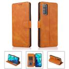 For Huawei Honor V30 Calf Texture Magnetic Buckle Horizontal Flip Leather Case with Holder & Card Slots & Wallet & Photo Frame(Khaki) - 1