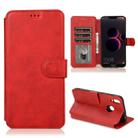 For Huawei Honor 8C Calf Texture Magnetic Buckle Horizontal Flip Leather Case with Holder & Card Slots & Wallet & Photo Frame(Red) - 1