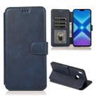 For Huawei Honor 8X Calf Texture Magnetic Buckle Horizontal Flip Leather Case with Holder & Card Slots & Wallet & Photo Frame(Blue) - 1