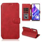 For Huawei Honor 9X Calf Texture Magnetic Buckle Horizontal Flip Leather Case with Holder & Card Slots & Wallet & Photo Frame(Red) - 1