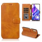 For Huawei Honor 9X Calf Texture Magnetic Buckle Horizontal Flip Leather Case with Holder & Card Slots & Wallet & Photo Frame(Khaki) - 1