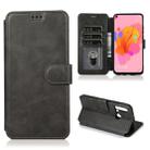 For Huawei Honor 9X Pro Calf Texture Magnetic Buckle Horizontal Flip Leather Case with Holder & Card Slots & Wallet & Photo Frame(Black) - 1