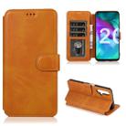 For Huawei Honor 20 Calf Texture Magnetic Buckle Horizontal Flip Leather Case with Holder & Card Slots & Wallet & Photo Frame(Khaki) - 1