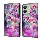 For Xiaomi Redmi 13C Crystal 3D Shockproof Protective Leather Phone Case(Butterfly) - 1