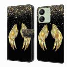 For Xiaomi Redmi 13C Crystal 3D Shockproof Protective Leather Phone Case(Golden Wings) - 1