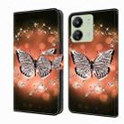 For Xiaomi Redmi 13C Crystal 3D Shockproof Protective Leather Phone Case(Crystal Butterfly) - 1