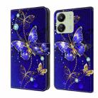 For Xiaomi Redmi 13C Crystal 3D Shockproof Protective Leather Phone Case(Diamond Butterfly) - 1