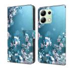 For Xiaomi Redmi Note 13 4G Crystal 3D Shockproof Protective Leather Phone Case(Plum Flower) - 1