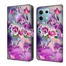 For Xiaomi Redmi Note 13  5G Crystal 3D Shockproof Protective Leather Phone Case(Butterfly) - 1