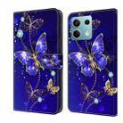 For Xiaomi Redmi Note 13  5G Crystal 3D Shockproof Protective Leather Phone Case(Diamond Butterfly) - 1