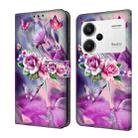 For Xiaomi Redmi Note 13 Pro+ Crystal 3D Shockproof Protective Leather Phone Case(Butterfly) - 1
