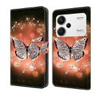 For Xiaomi Redmi Note 13 Pro+ Crystal 3D Shockproof Protective Leather Phone Case(Crystal Butterfly) - 1