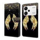 For Xiaomi Redmi K70E Crystal 3D Shockproof Protective Leather Phone Case(Golden Wings) - 1