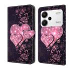 For Xiaomi Redmi K70E Crystal 3D Shockproof Protective Leather Phone Case(Lace Love) - 1