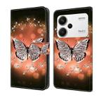 For Xiaomi Redmi K70E Crystal 3D Shockproof Protective Leather Phone Case(Crystal Butterfly) - 1