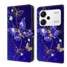 For Xiaomi Redmi K70E Crystal 3D Shockproof Protective Leather Phone Case(Diamond Butterfly) - 1