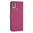 For Nokia C22 Four-leaf Embossed Leather Phone Case(Rose Red) - 3
