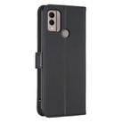 For Nokia C22 Four-leaf Embossed Leather Phone Case(Black) - 3